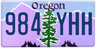OR license plate 984YHH