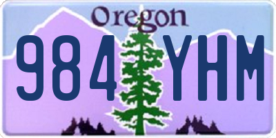 OR license plate 984YHM