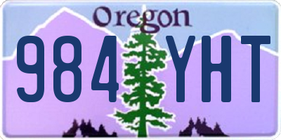 OR license plate 984YHT