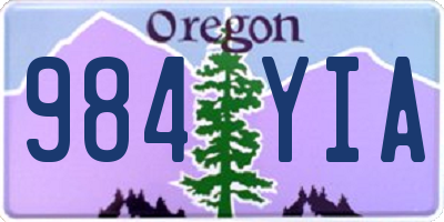 OR license plate 984YIA