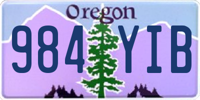 OR license plate 984YIB