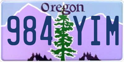 OR license plate 984YIM