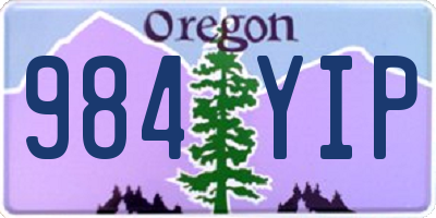 OR license plate 984YIP