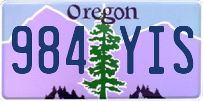 OR license plate 984YIS