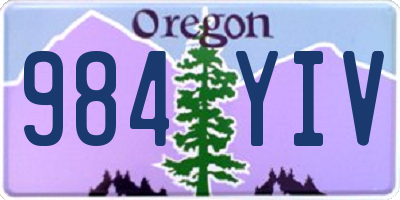 OR license plate 984YIV