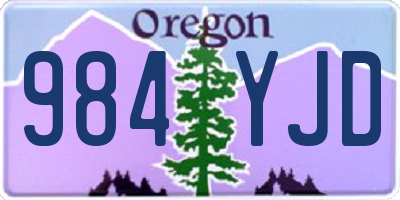 OR license plate 984YJD