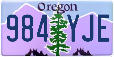 OR license plate 984YJE