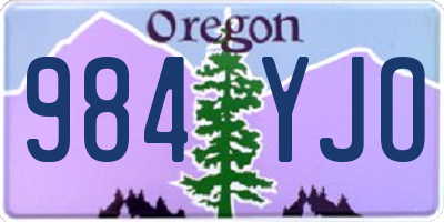 OR license plate 984YJO