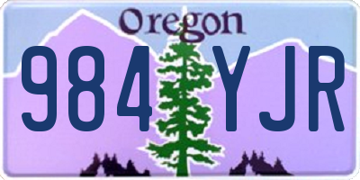 OR license plate 984YJR