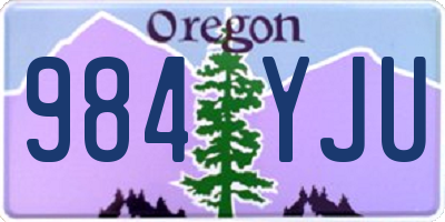 OR license plate 984YJU