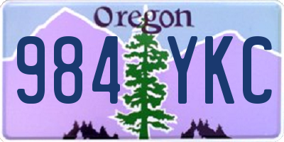 OR license plate 984YKC