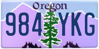 OR license plate 984YKG