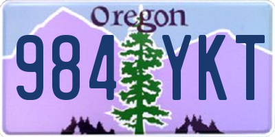 OR license plate 984YKT