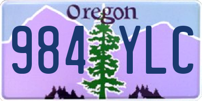 OR license plate 984YLC