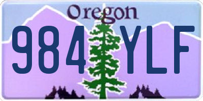 OR license plate 984YLF