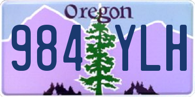OR license plate 984YLH