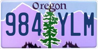 OR license plate 984YLM