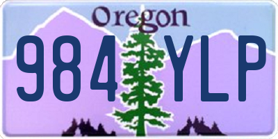 OR license plate 984YLP