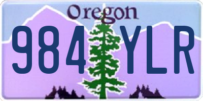 OR license plate 984YLR