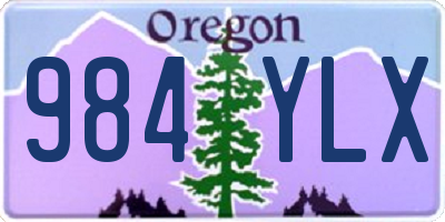 OR license plate 984YLX