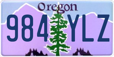OR license plate 984YLZ
