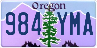 OR license plate 984YMA
