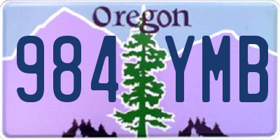OR license plate 984YMB