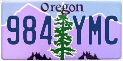 OR license plate 984YMC