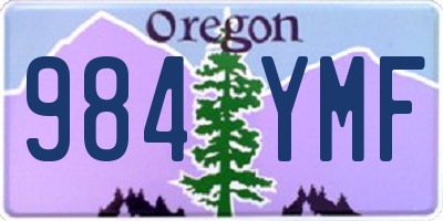 OR license plate 984YMF
