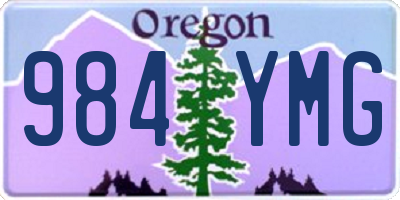 OR license plate 984YMG
