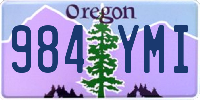 OR license plate 984YMI