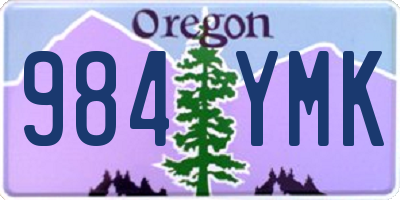 OR license plate 984YMK