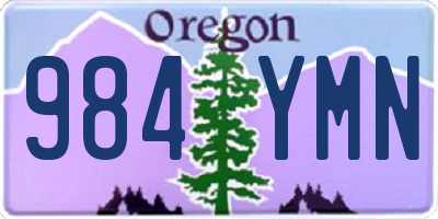 OR license plate 984YMN