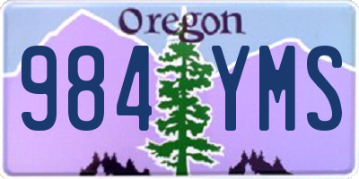 OR license plate 984YMS