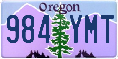 OR license plate 984YMT