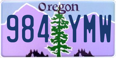 OR license plate 984YMW