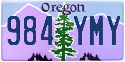 OR license plate 984YMY