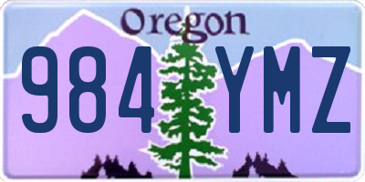 OR license plate 984YMZ