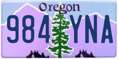 OR license plate 984YNA