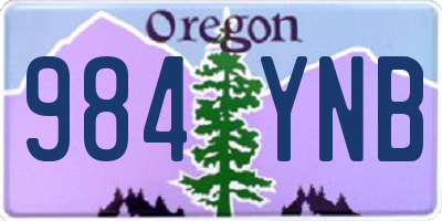OR license plate 984YNB