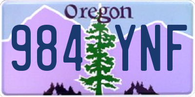 OR license plate 984YNF