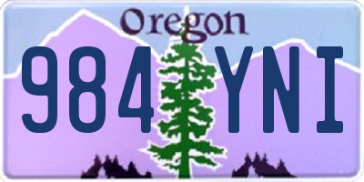 OR license plate 984YNI