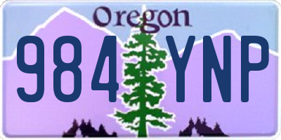 OR license plate 984YNP