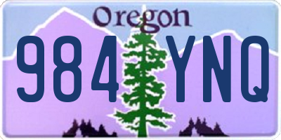 OR license plate 984YNQ