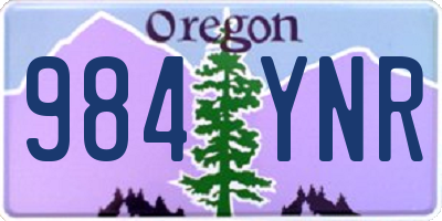OR license plate 984YNR