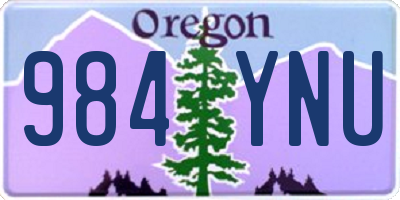 OR license plate 984YNU
