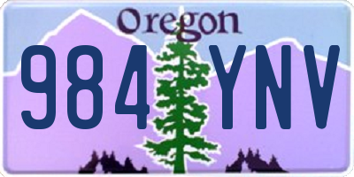 OR license plate 984YNV