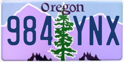OR license plate 984YNX