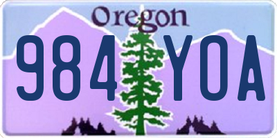 OR license plate 984YOA