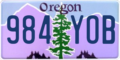 OR license plate 984YOB
